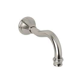 Georgian Era Wall Mounted Lavatory Spout in Satin Nickel