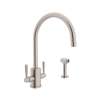 Perrin and Rowe U.4312LS-STN-2 Kitchen Faucet in Satin Nickel