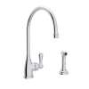 Perrin and Rowe U.4702APC-2 Kitchen Faucet and Metal Lever Handle in Polished Chrome