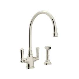 Perrin and Rowe U.4710PN-2 Kitchen Faucet in Polished Nickel