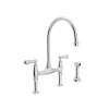 Perrin and Rowe U.4719L-APC-2 Bridge Kitchen Faucet in Polished Chrome