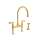 Perrin and Rowe U.4719L-IB-2 Bridge Kitchen Faucet in English Gold