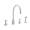 Perrin and Rowe U.4735X-APC-2 Widespread Kitchen Faucet in Polished Chrome