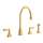 Perrin and Rowe U.4736L-IB-2 Widespread Kitchen Faucet in English Gold