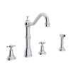 Perrin and Rowe U.4775X-APC-2 Widespread Kitchen Faucet in Polished Chrome