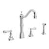 Perrin and Rowe U.4776L-APC-2 Widespread Kitchen Faucet in Polished Chrome
