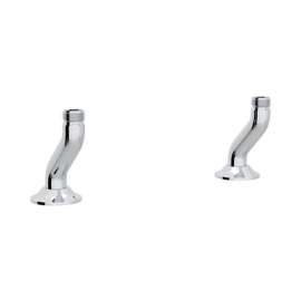 Straight Deck Unions for Bridge Faucets in Polished Chrome
