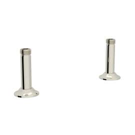 Georgian Era Straight Deck Unions For Bridge Faucet In Polished Nickel