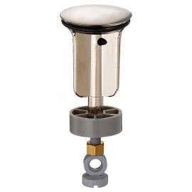 Pop-Up Center Drain Plug in Satin Nickel