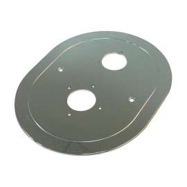 Oval Faceplate for Concealed Thermostatic Mixer without Volume Control U.5520 and U.5521 in Polished Chrome