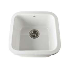 18in Drop-In Fireclay Bar Sink in Biscuit