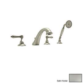 Country Bath A1464LMSTN Roman Tub Faucet and Single Function Hand Shower in Satin Nickel