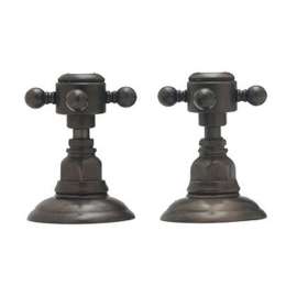 Pair of 1/2in Side valves in Tuscan Brass