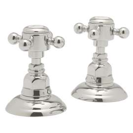 Pair of 1/2in Side valves in Polished Nickel