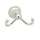 Cisal CIS7DPN Double Hook Robe Hook in Polished Nickel