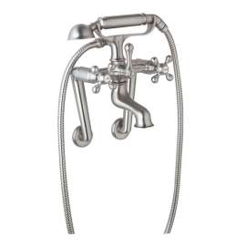 Exposed Tub Filler less Unions in Satin Nickel