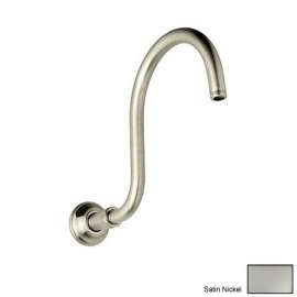 12in Wall Mounted Hooked Shower Arm in Satin Nickel