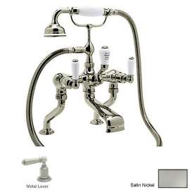 Perrin and Rowe U.3500L/1-STN Deck Mount Exposed Tub Filler Faucet in Satin Nickel