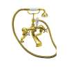 Deck Mount Exposed Tub Filler Faucet in English Gold
