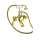 Deck Mount Exposed Tub Filler Faucet in English Gold