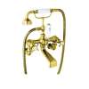 Wall Mount Tub Filler Faucet in English Gold