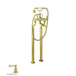 Perrin and Rowe U.3520L/1-IB Floor Mount Tub Filler Faucet in English Gold