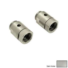 Shut Off Valve for Floor Pillar Legs in Satin Nickel