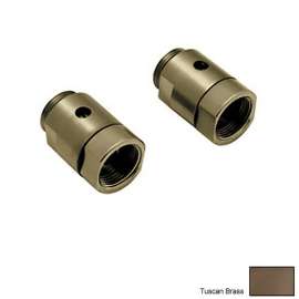 Shut Off Valve for Floor Pillar Legs in Tuscan Brass