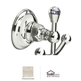 Country Bath A1481CPN Double Hook Robe Hook in Polished Nickel