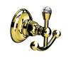 Double Hook Robe Hook in Inca Brass