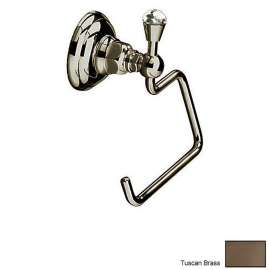 Single Post Toilet Paper Holder in Tuscan Brass