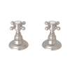Italian Country Bath A7422XMSTN 3/4-in Hot and Cold Sidevalves Set with Cross Handle in Satin Nickel