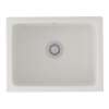 Fireclay Single Bowl Undermount Kitchen/Laundry Sink in Biscuit