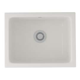 Fireclay Single Bowl Undermount Kitchen/Laundry Sink in Biscuit