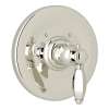 Thermostatic Trim Plate with Hex Metal Lever and without Volume Control in Polished Nickel