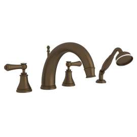 Perrin and Rowe Georgian Era Deck-Mounted Brass Tub Filler - In Multiple Colors