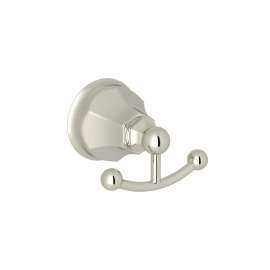 Italian Palladian A6881PN Double Robe Hook in Polished Nickel