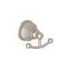 Italian Palladian A6881STN Double Robe Hook in Satin Nickel