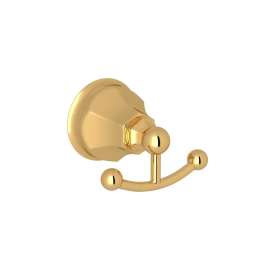 Italian Palladian A6881IB Double Robe Hook in Italian Brass