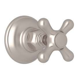 Verona A2912XMSTNTO Trim for Volume Control and 4-Port Dedicated Diverter with Cross Handle in Satin Nickel