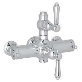 Wall-Mounted Brass Thermostatic Bathroom Valve - In Multiple Colors