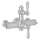 Italian Bath Exposed Thermostatic Valve with Metal Lever in Polished Chrome