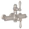 Italian Bath Exposed Thermostatic Valve with Metal Lever in Satin Nickel