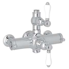 Wall-Mounted Brass Thermostatic Bathroom Valve - In Multiple Colors