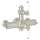Italian Bath Exposed Thermostatic Valve with White Porcelain Lever in Polished Nickel