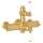 Italian Bath Exposed Thermostatic Valve with White Porcelain Lever in Italian Brass