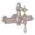 Italian Bath Exposed Thermostatic Valve with Cross Handle in Satin Nickel