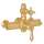 Italian Bath Exposed Thermostatic Valve with Cross Handle in Italian Brass