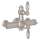 Italian Bath Exposed Thermostatic Valve with Crystal Lever in Satin Nickel