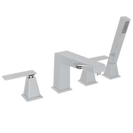 A1004LV-M Vincent 4-Hole Deck Mount Tub Filler with Metal Lever Handshower